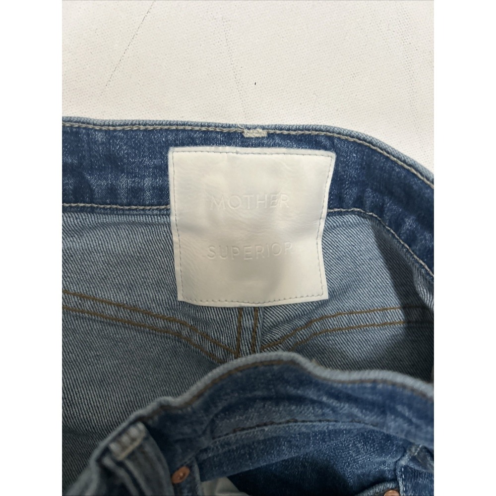 MOTHER Superior Jeans High Waisted Raw Fray Hem Study Hover 25 X 27 - Picture 4 of 15